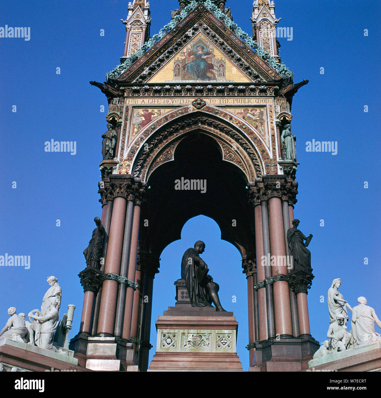 The west side of the Albert Memorial, 19th century. Artist: Unknown Stock Photo