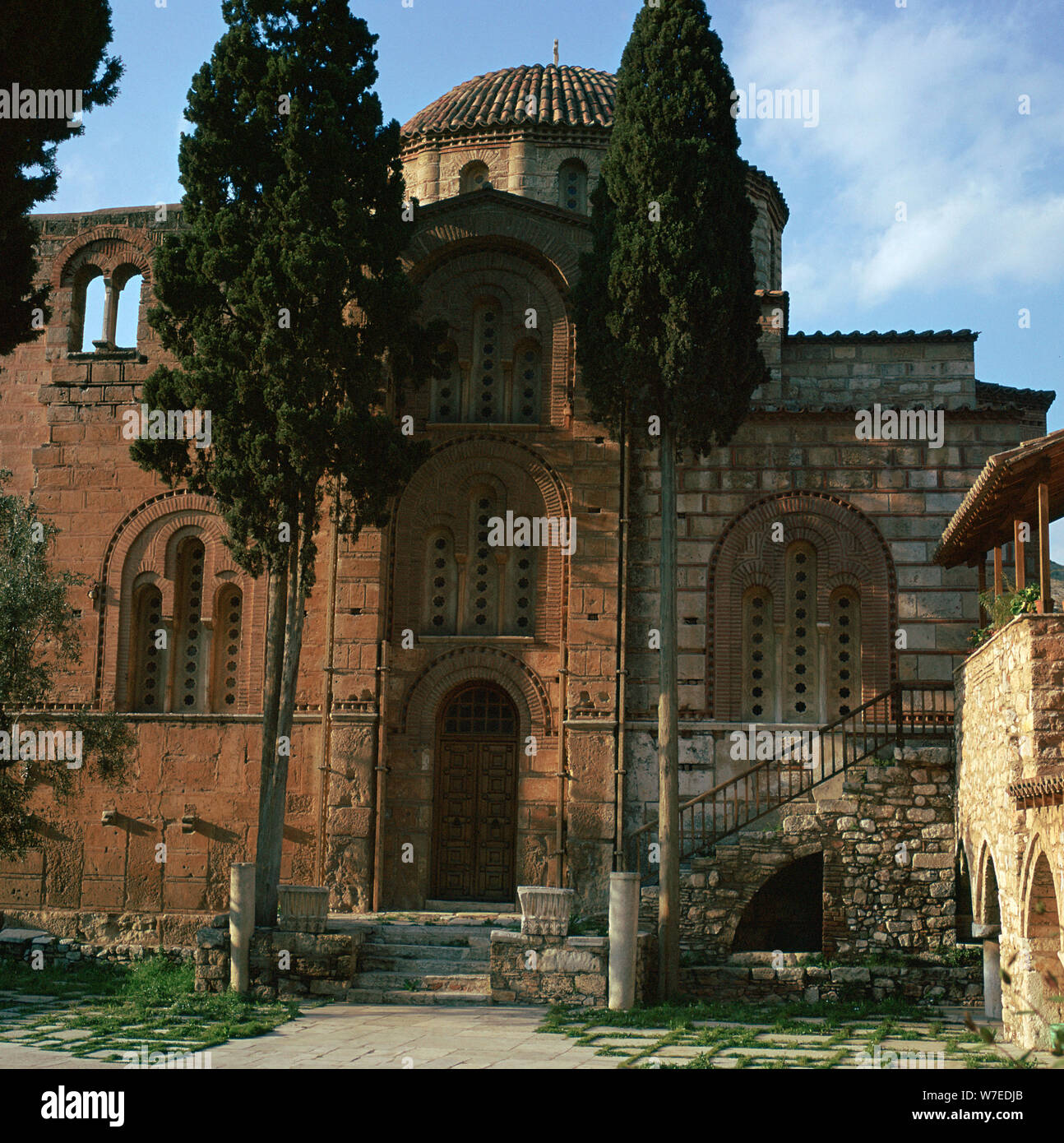 The Byzantine monastery at Daphni, 11th century. Artist: Unknown Stock Photo