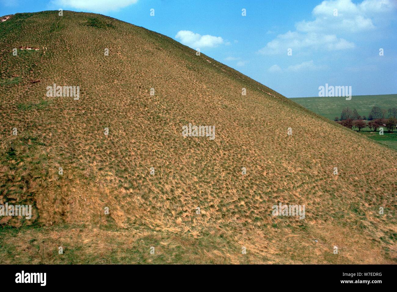 Silbury hill from the south. Stock Photo