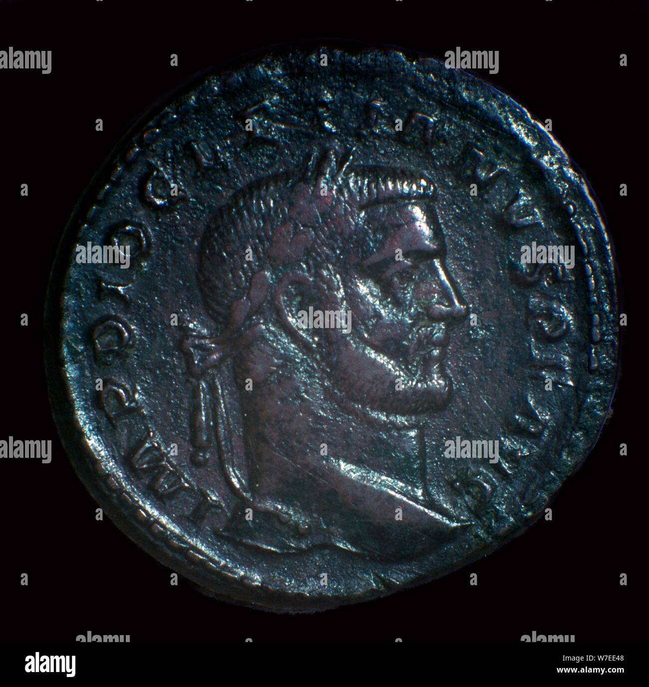Bronze coin of Diocletian, 3rd century. Artist: Unknown Stock Photo