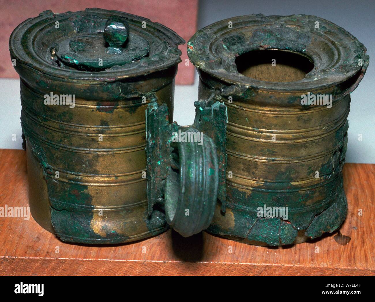 Bronze Roman inkpots, 2nd century. Artist: Unknown Stock Photo - Alamy