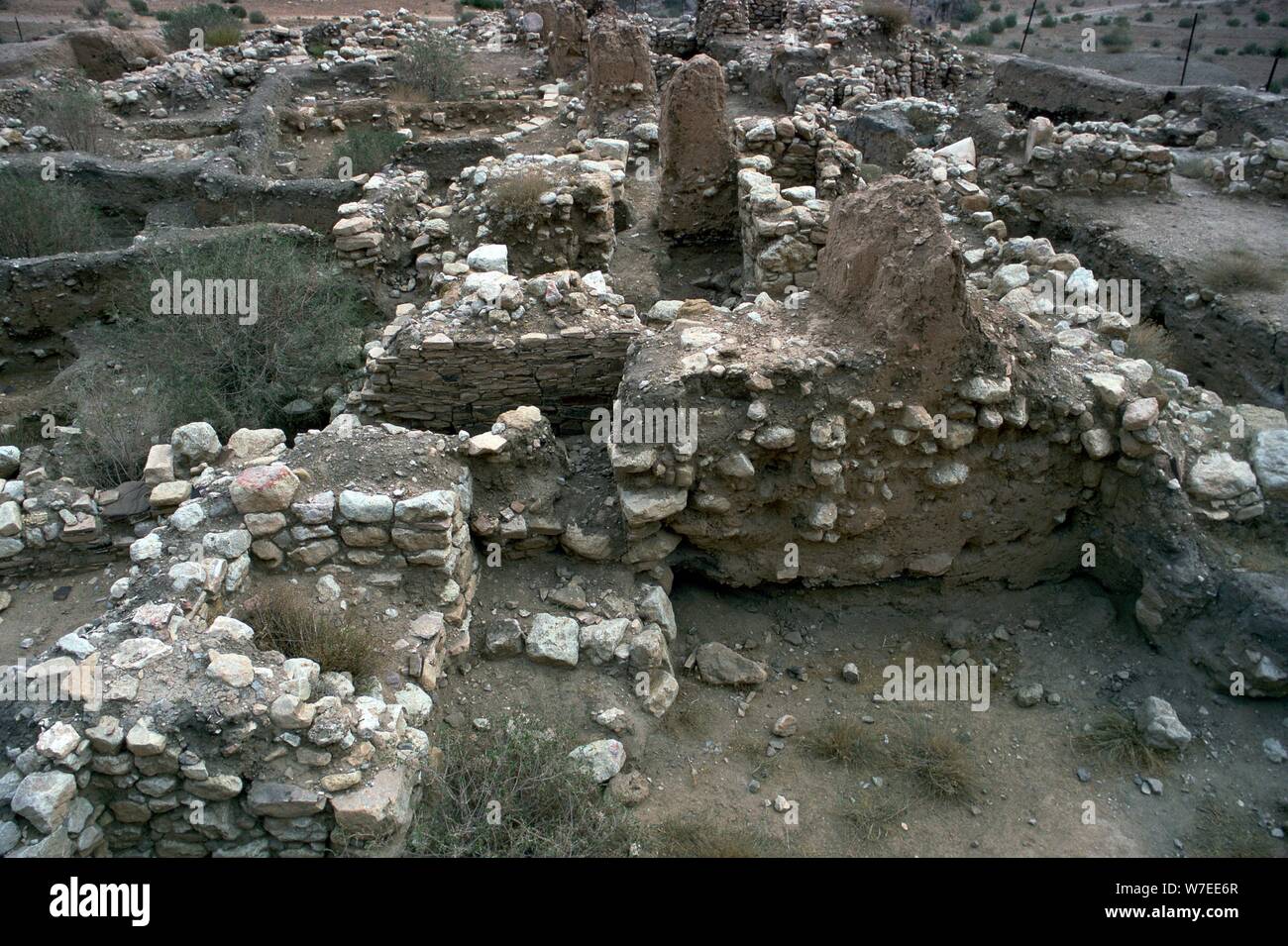 Excavated House Walls, 7th century BC. Artist: Unknown Stock Photo