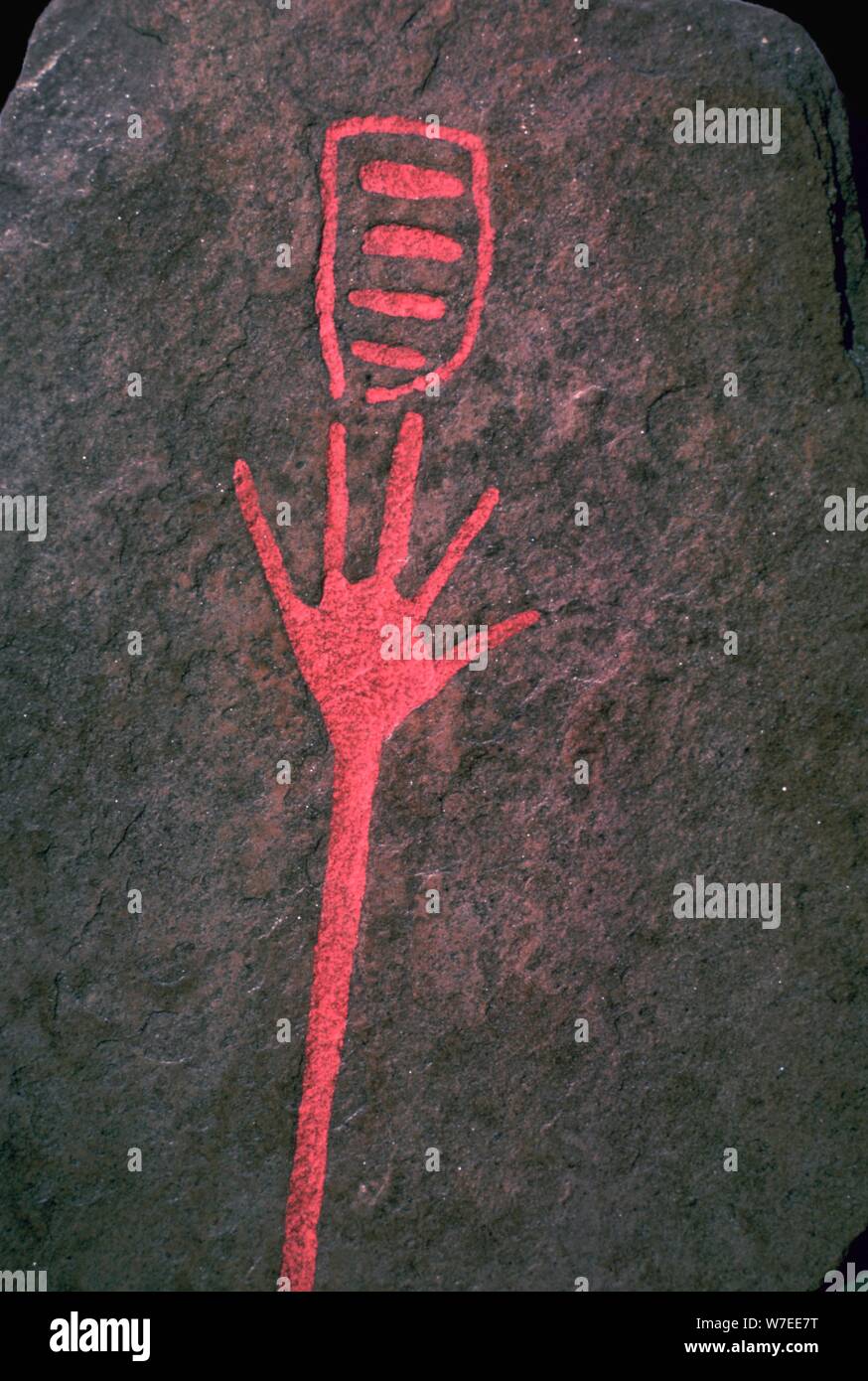 Hand inscribed on stone, Bronze Age. Artist: Unknown Stock Photo