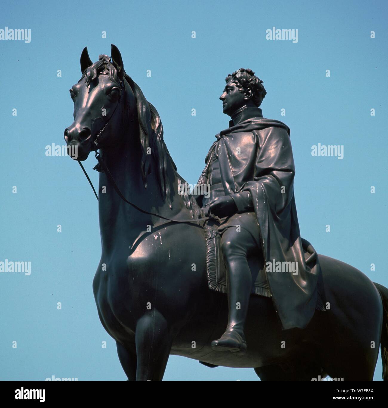 Equestrian Statue of King George IV of England, 19th century. Artist: Francis Legatt Chantrey Stock Photo