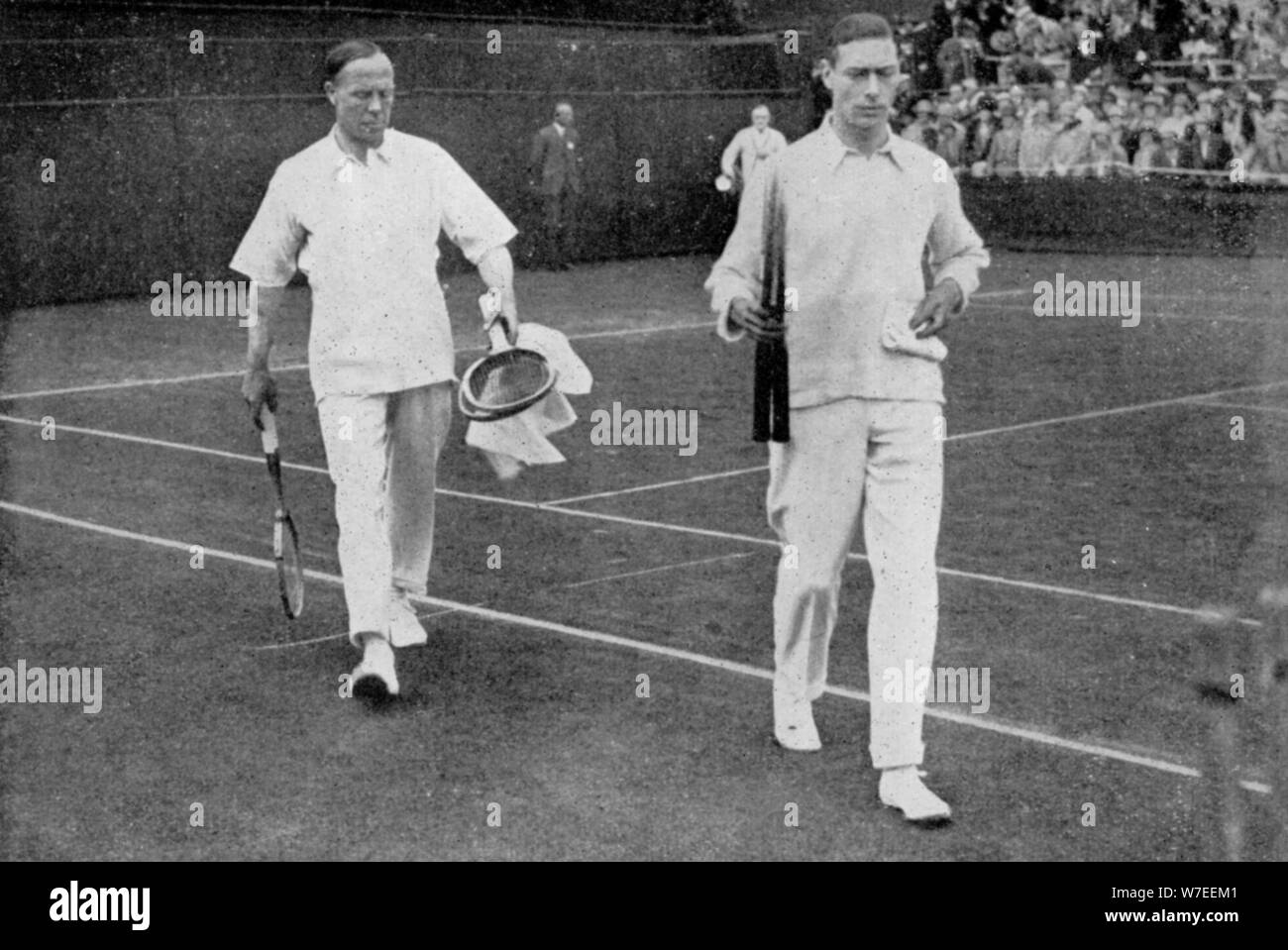The Duke of York and his doubles partner Wing Commander Sir Louis Greig