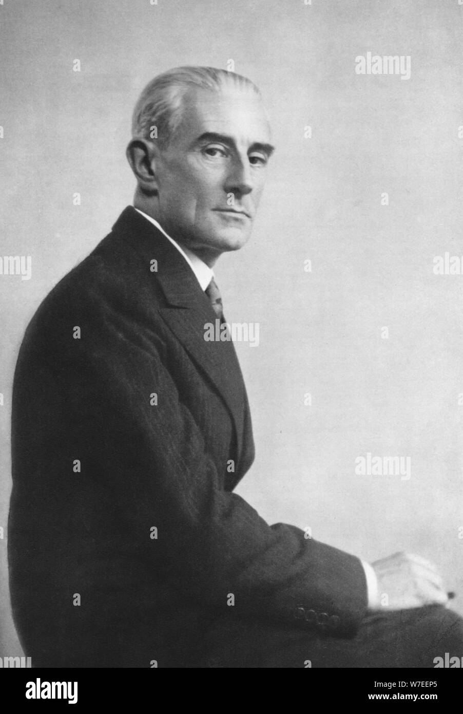 Maurice Ravel (1875-1937), French composer. Artist: Lipnitzki Stock Photo