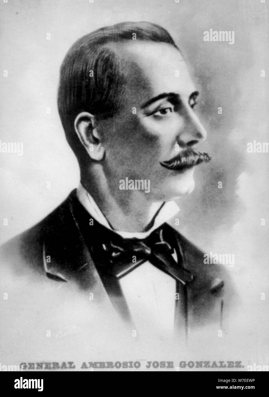 Colonel Ambrosio José Gonzales (1818-1893), Cuban revolutionary. Artist: Unknown Stock Photo
