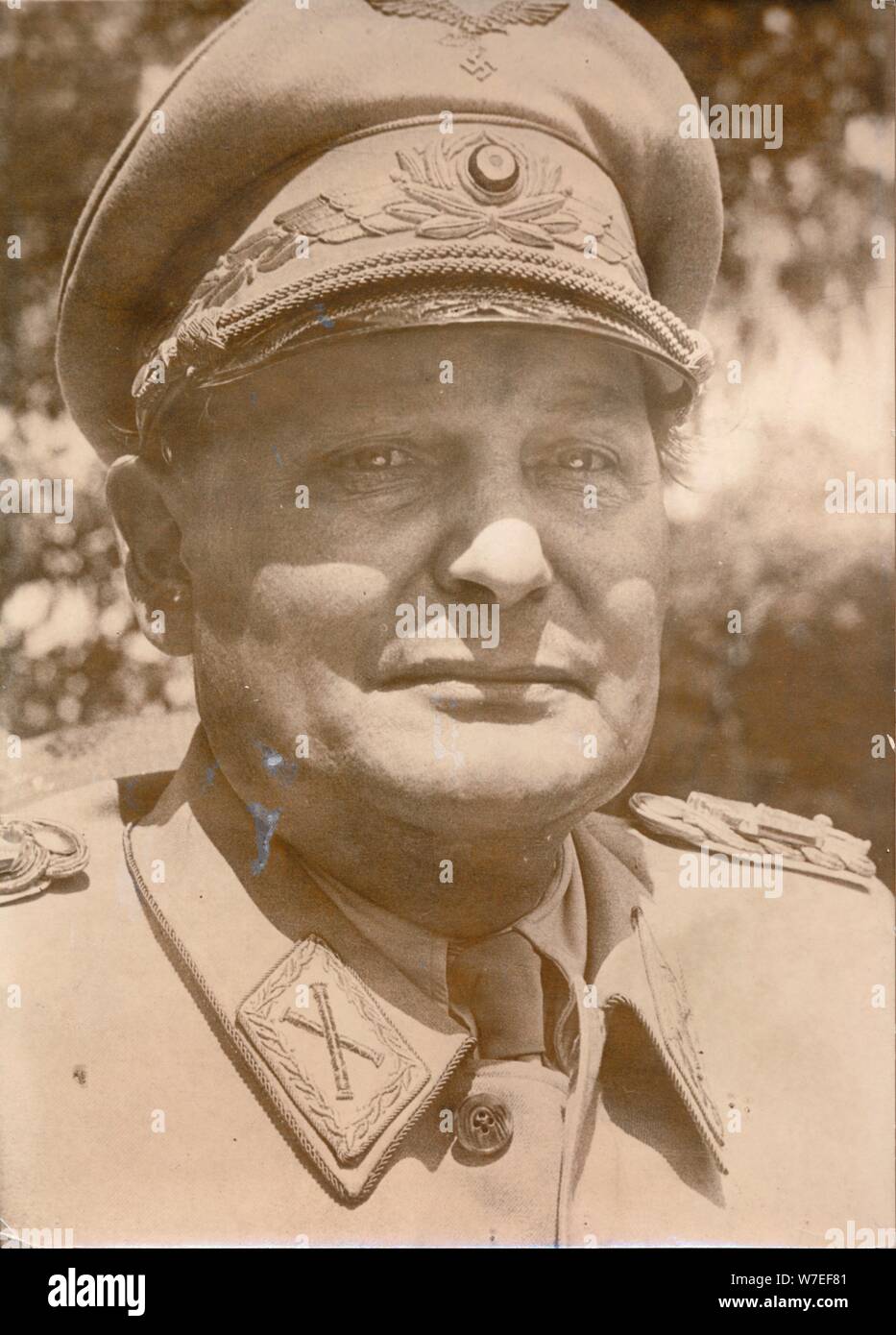 Hermann Göring, German Nazi politician and military leader after his capture, 1945. Artist: Unknown Stock Photo