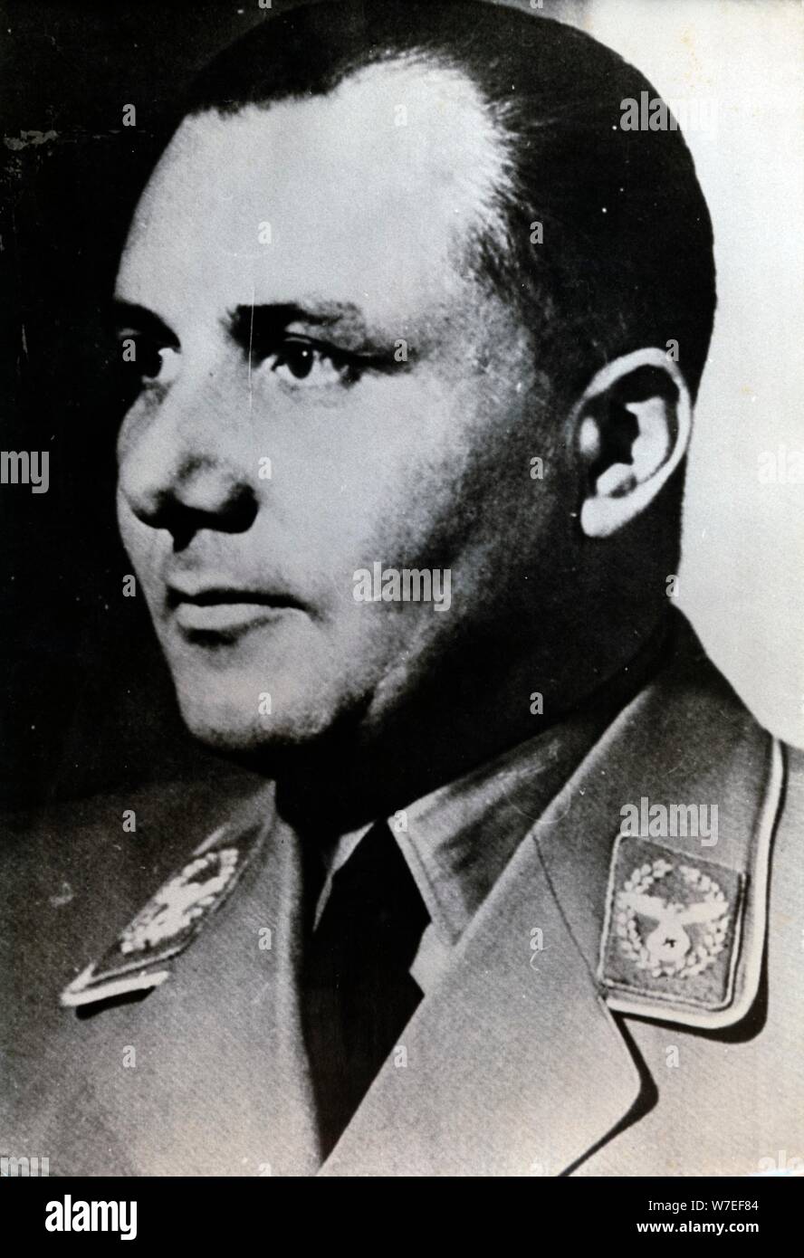 Martin Bormann, prominent Nazi official, c1930s-c1940s. Artist: Unknown Stock Photo