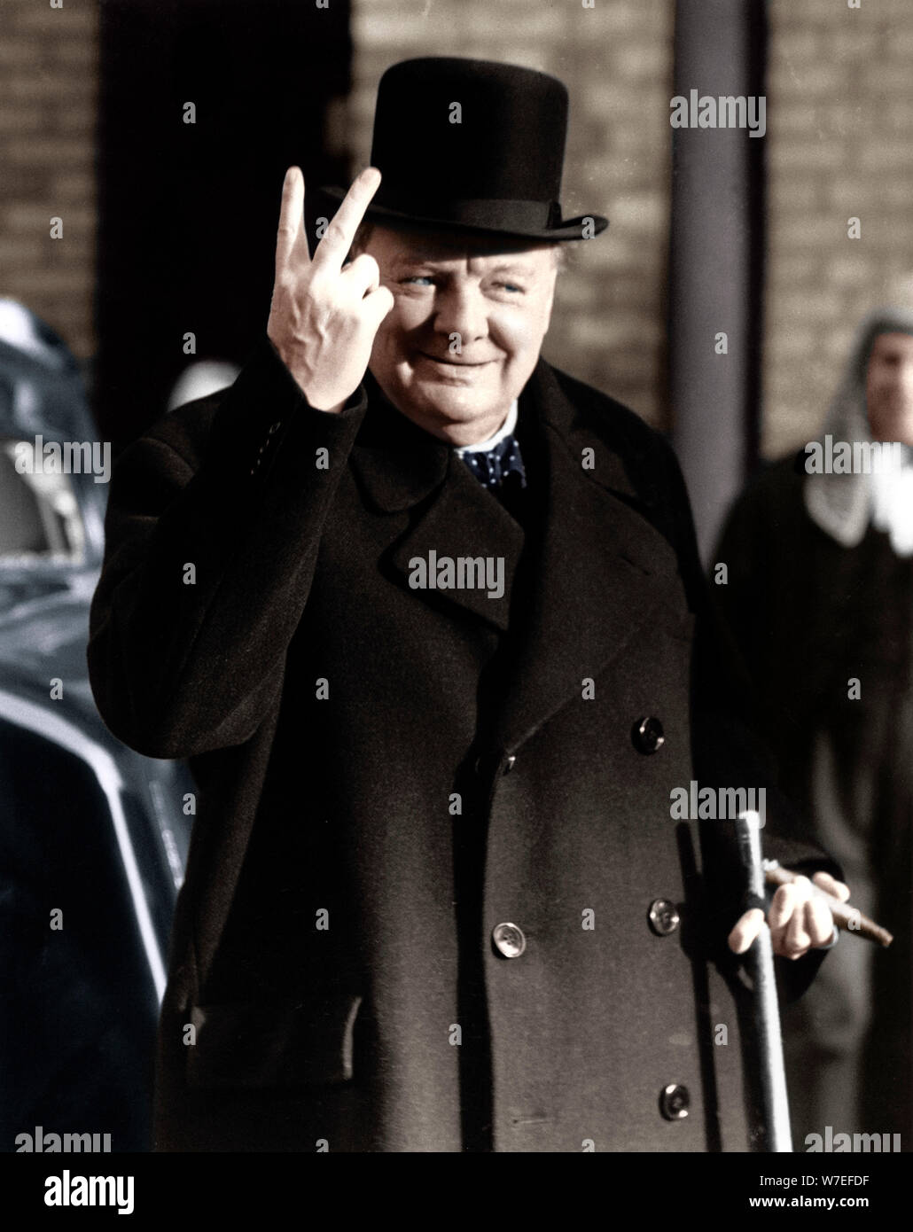 Winston churchill v sign hires stock photography and images Alamy