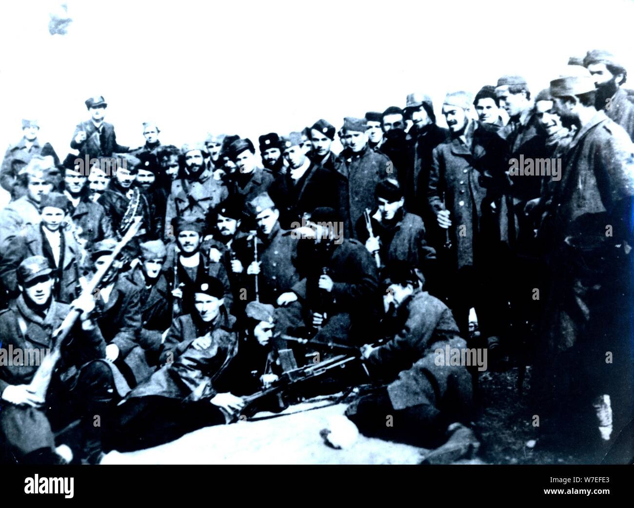 Mikhailovich partisans, Yugoslavia, 1939-1945. Artist: Unknown Stock Photo