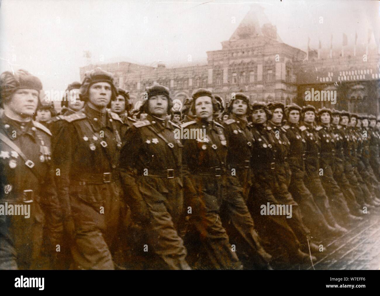 Soviet parachute troops, Moscow, c1939-c1945. Artist: Unknown Stock Photo