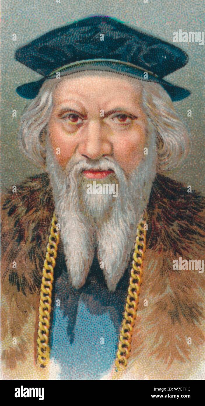 Sebastian Cabot (c.1474 – c.1557), English born, Italian explorer, 1924. Artist: Unknown Stock Photo