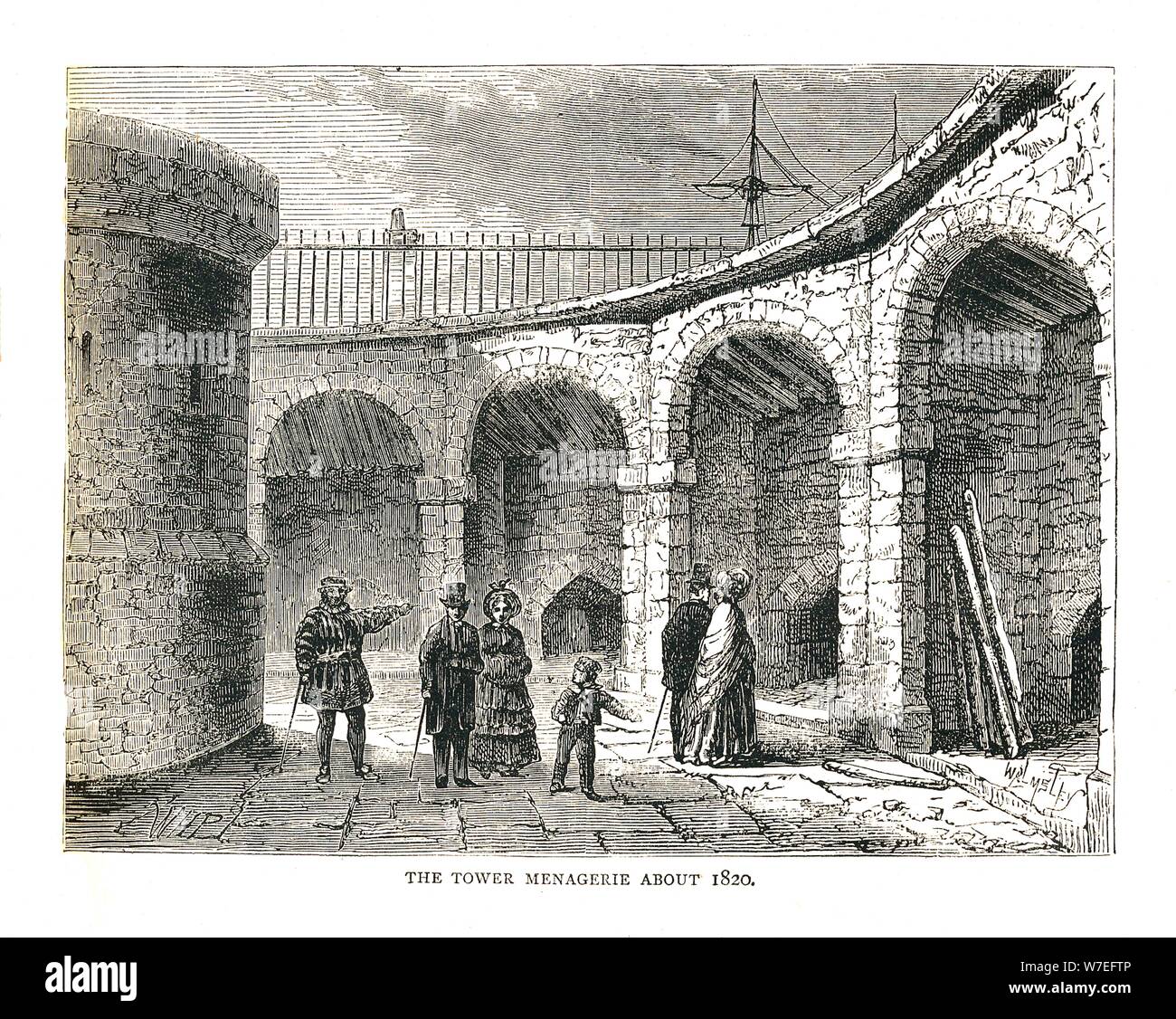 The Tower Managerie, 1878. Artist: Walter Thornbury Stock Photo