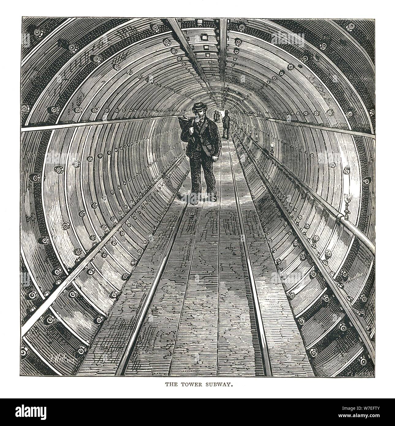 The Tower Tunnel, 1878 Artist: Walter Thornbury Stock Photo