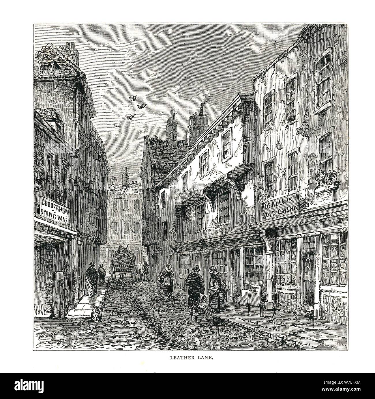 Leather Lane, 1878. Artist: Unknown Stock Photo