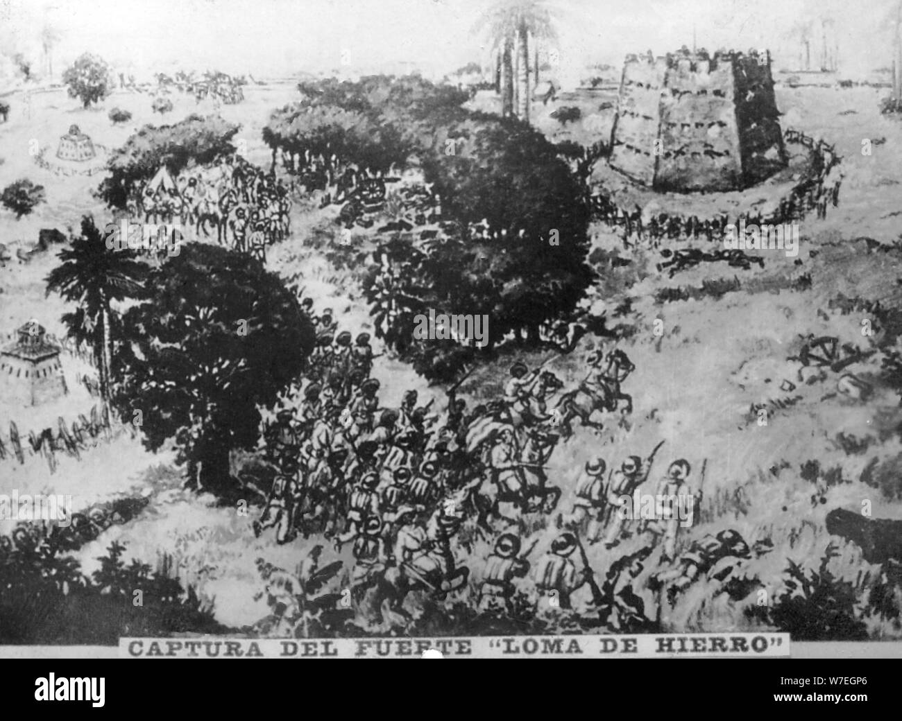 Capture of Fuerte de la Loma (1896), 1910s. Artist Unknown Stock Photo