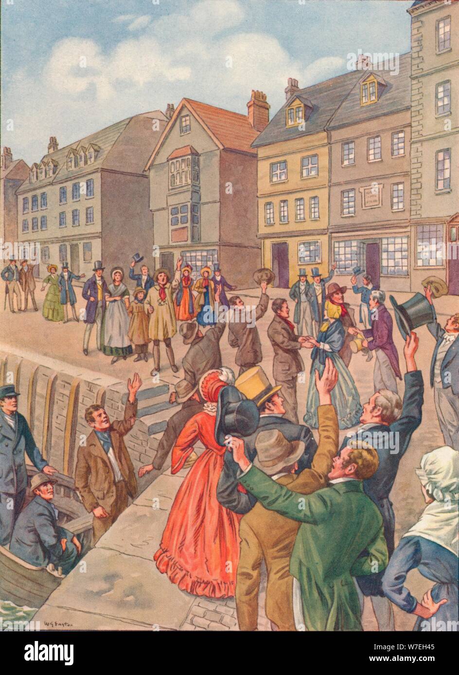 The Homecoming, (1838), 1934. Artist: Unknown Stock Photo
