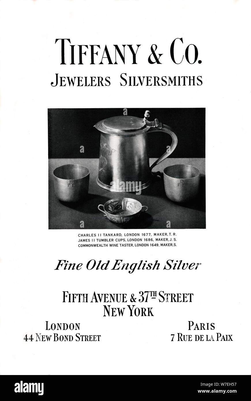 Tiffany & Co. advertisement, 1937. Artist: Unknown Stock Photo - Alamy