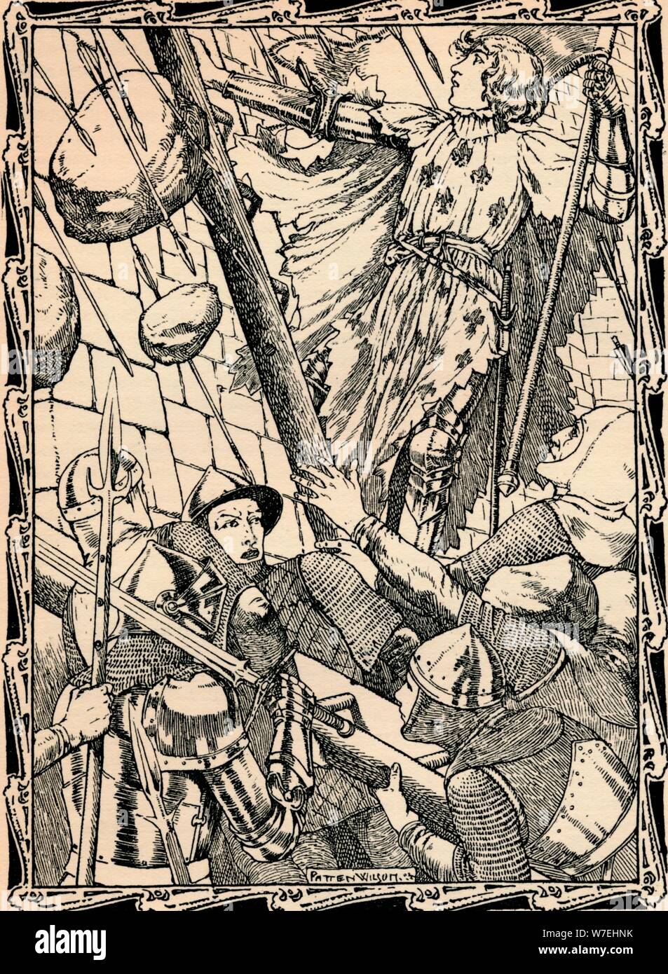 Joan of Arc, 1902. Artist: Patten Wilson Stock Photo