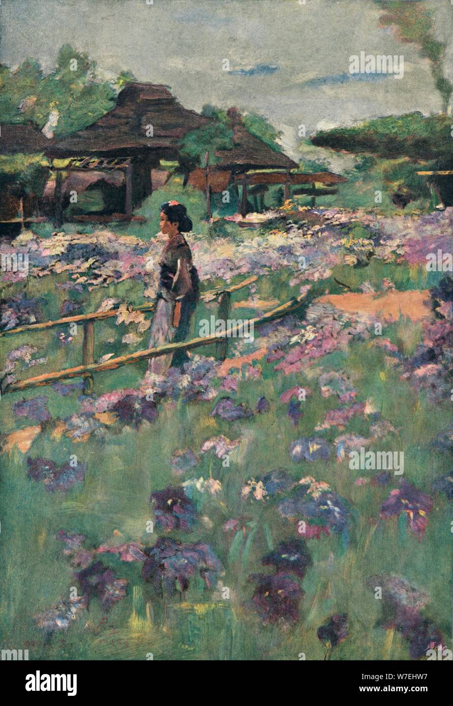 A painting on a Japanese theme, 1898. Artist: Percy Sturdee Stock Photo