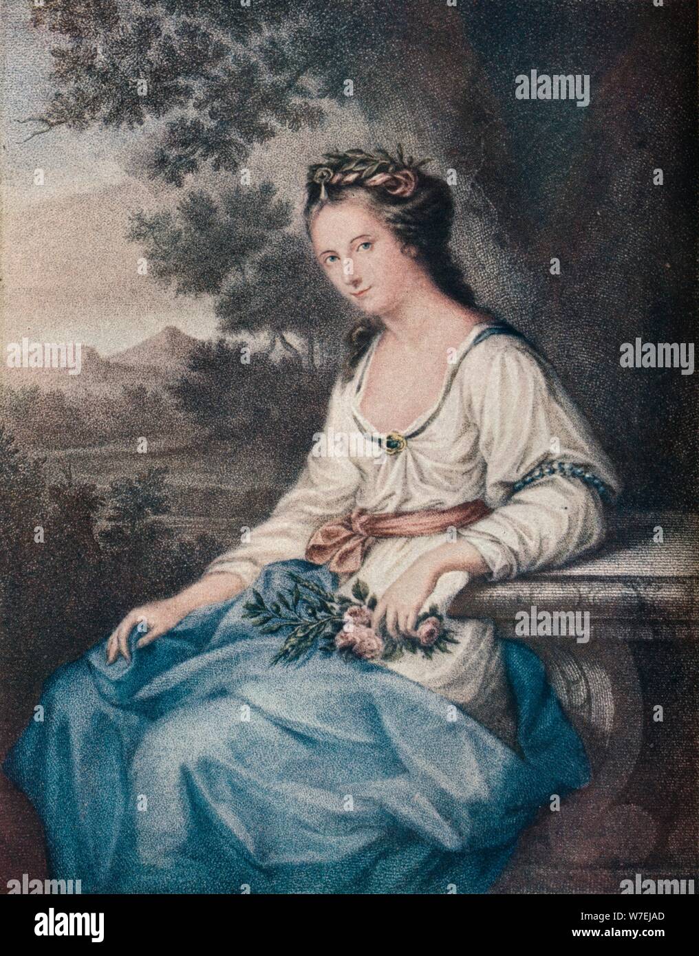 Honourable Anne Damer, 18th century, (1904). Creator: Thomas Ryder. Stock Photo