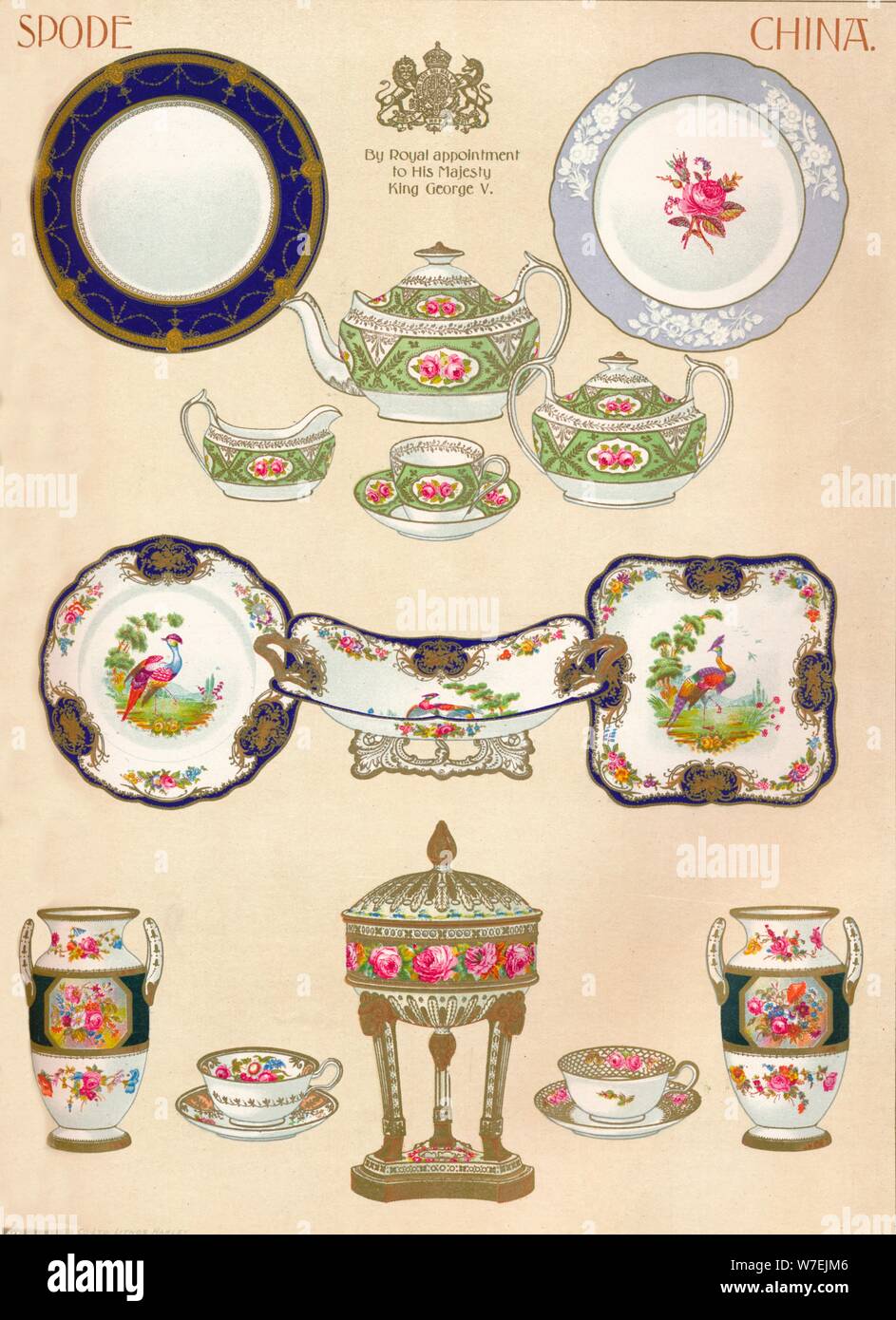 Spode China: WTCopeland & Sons, Stoke-on-Trent, 18th century, (1913). Artist: Unknown Stock Photo
