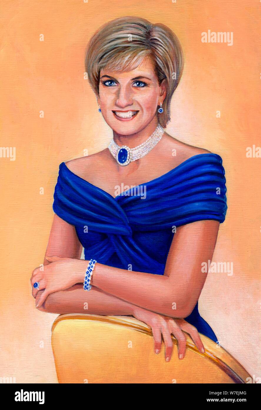 Princess diana portrait painting hi-res stock photography and