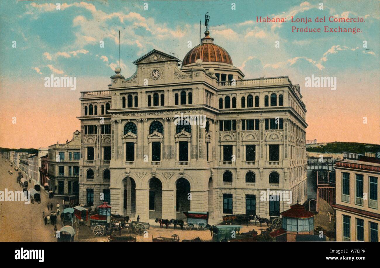 Produce Exchange, Havana, Cuba, c1916. Artist Unknown Stock Photo Alamy