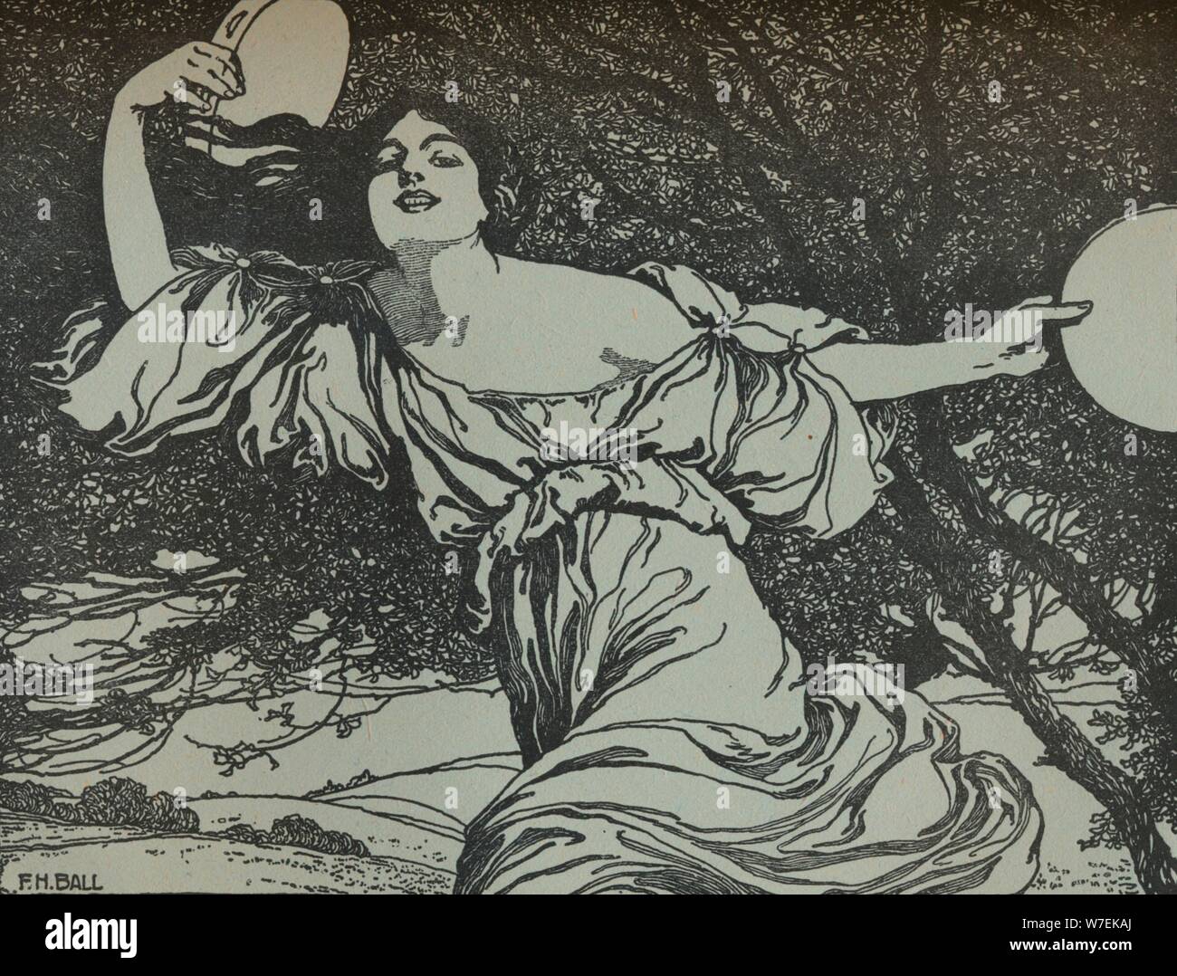 'Bacchante', c20th century (1914-1915). Artist: Fred Hammersley Ball. Stock Photo