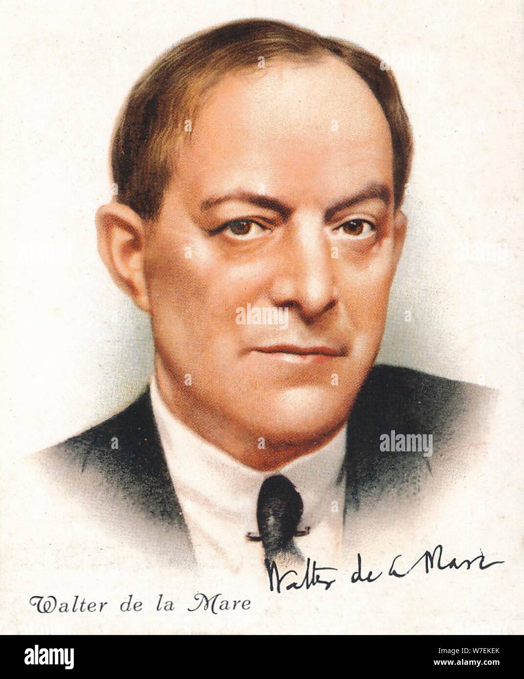 Walter de la Mare, 1937. Artist: Walter de la Mare Stock Photo