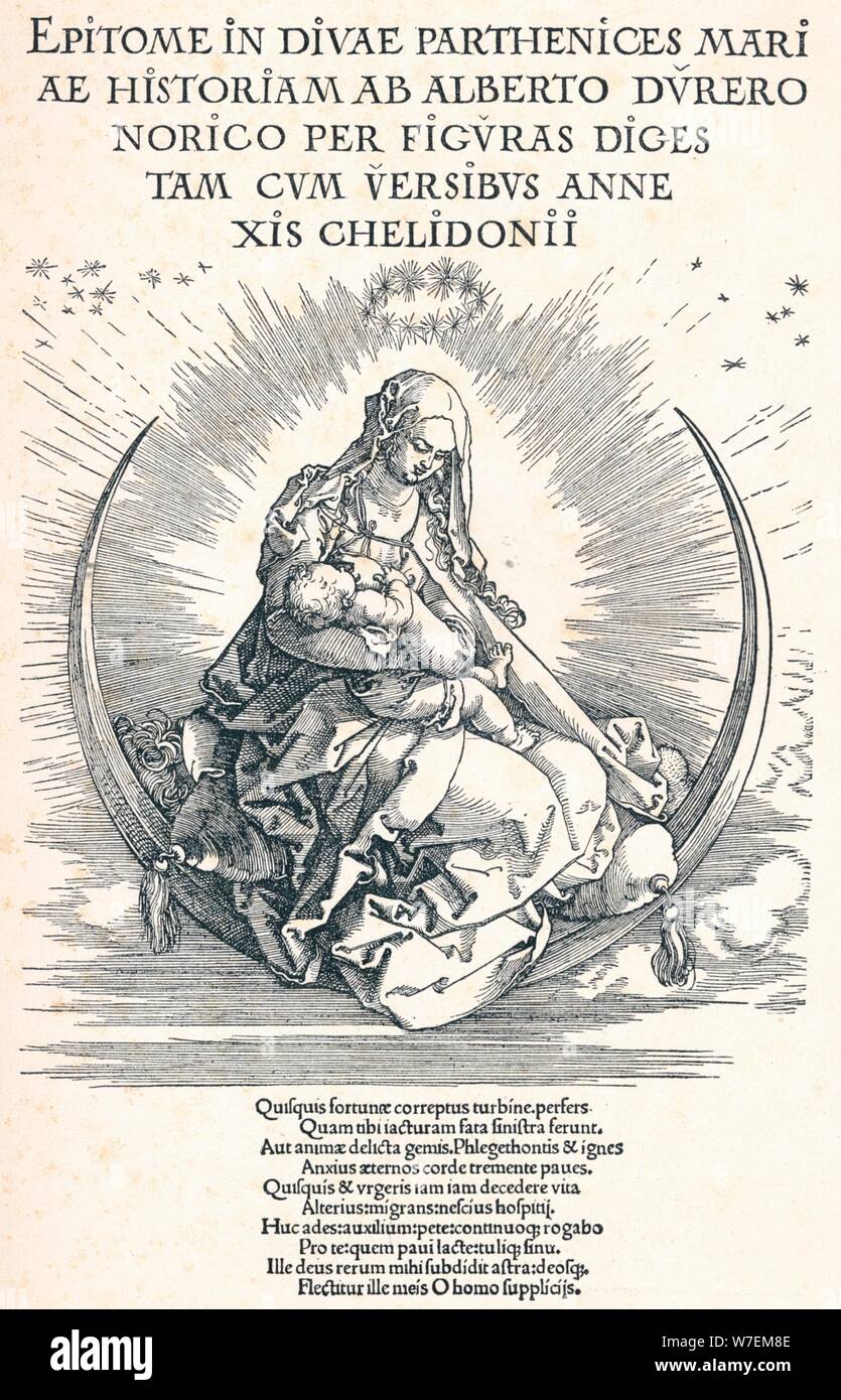 Title page of the Life of the Virgin, 1511 (1906). Artist: Albrecht Durer. Stock Photo