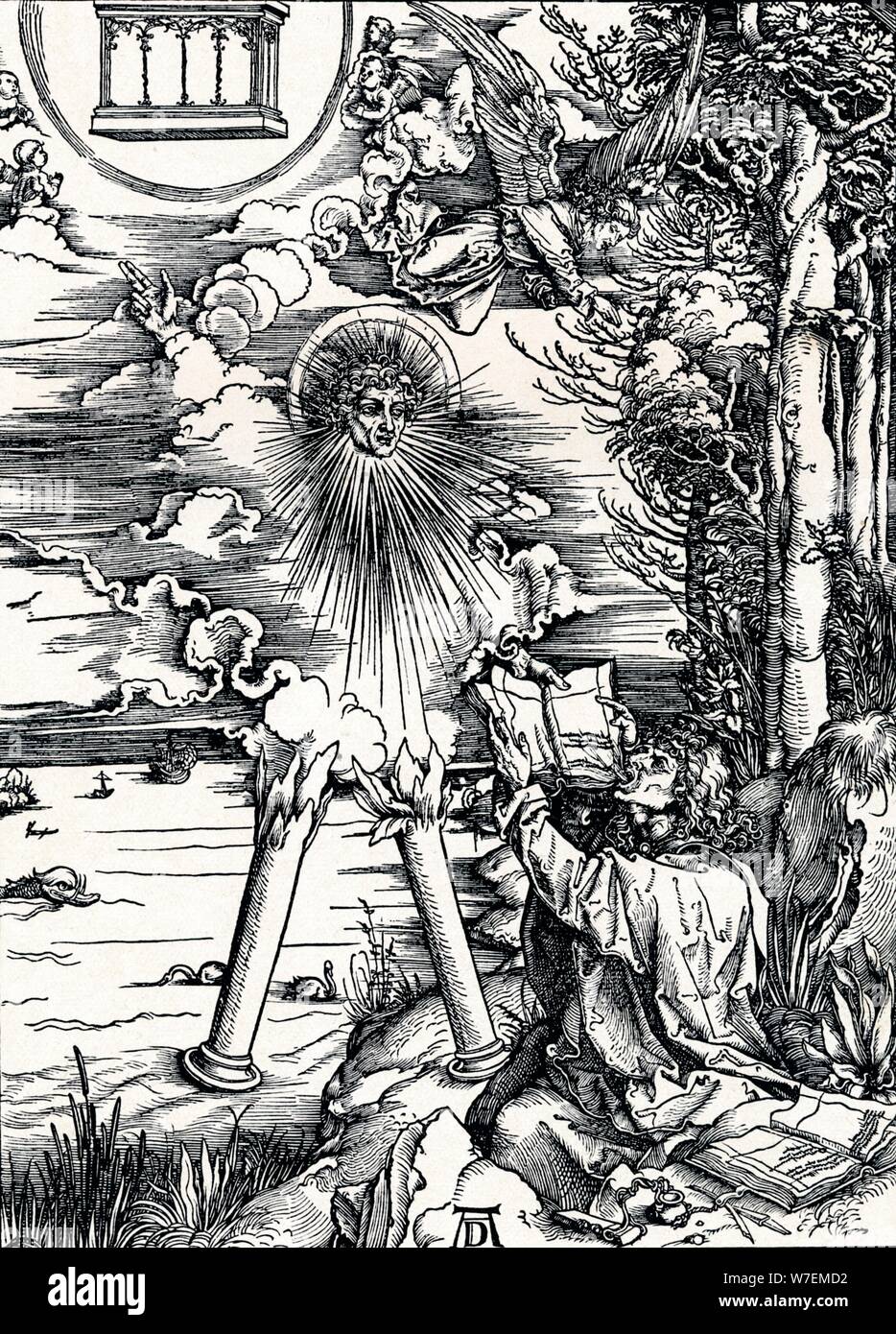 'St John Devouring the Book', 1498 (1906). Artist: Albrecht Durer. Stock Photo