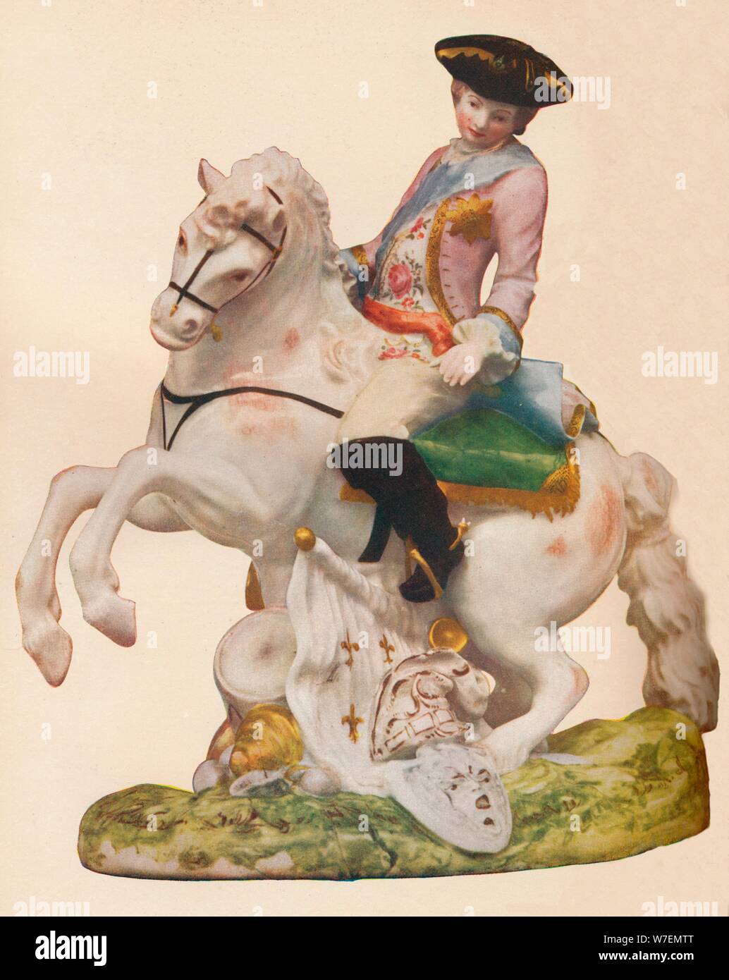 'Vauxhall Porcelain figure, probably representing Ferdinand, Duke of Brunswick', c1755-60. Creator: Unknown. Stock Photo