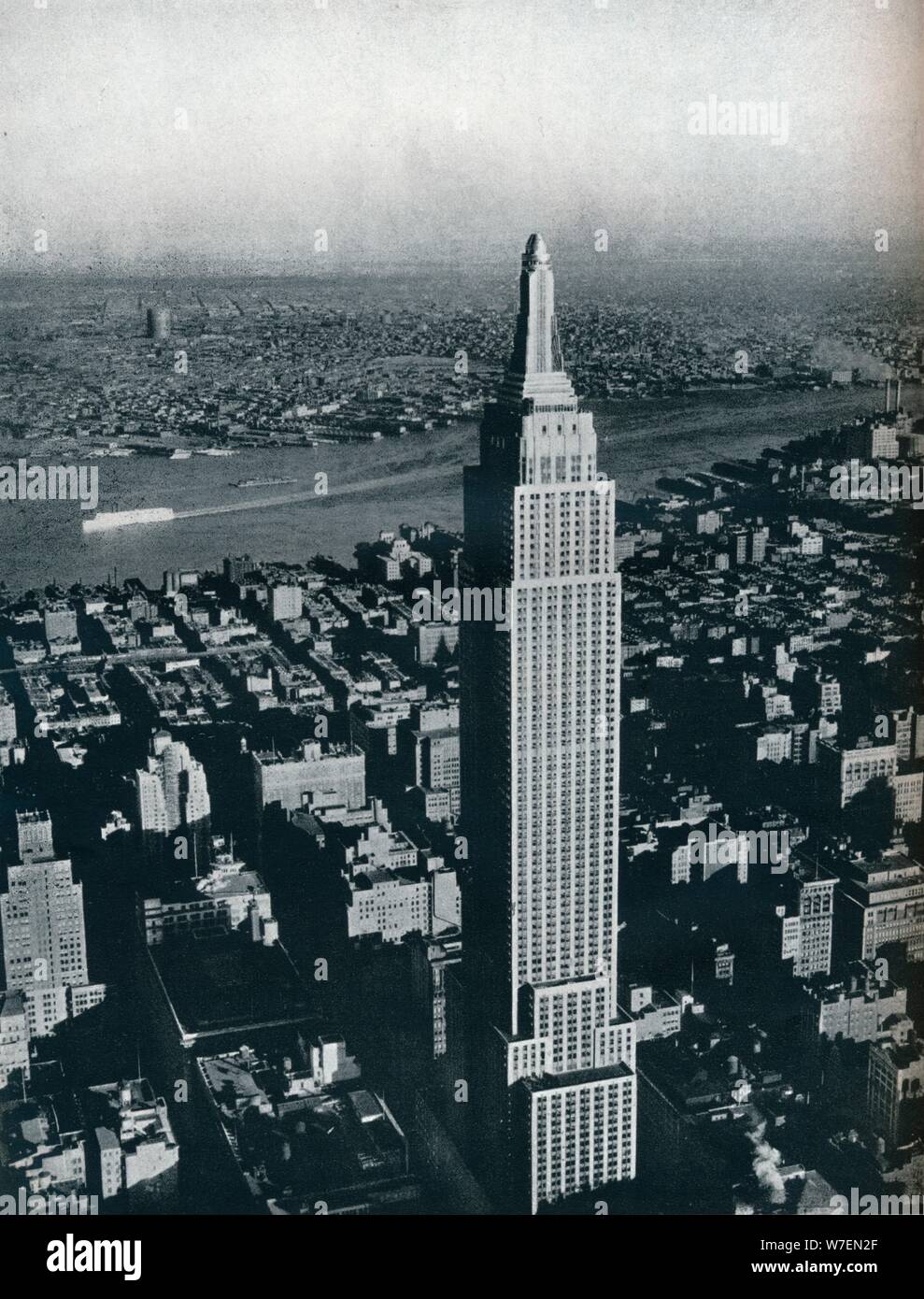 'A superb photograph of the World's tallest building, the Empire State, New York City', c1940. Artist: Sherman Mills Fairchild. Stock Photo