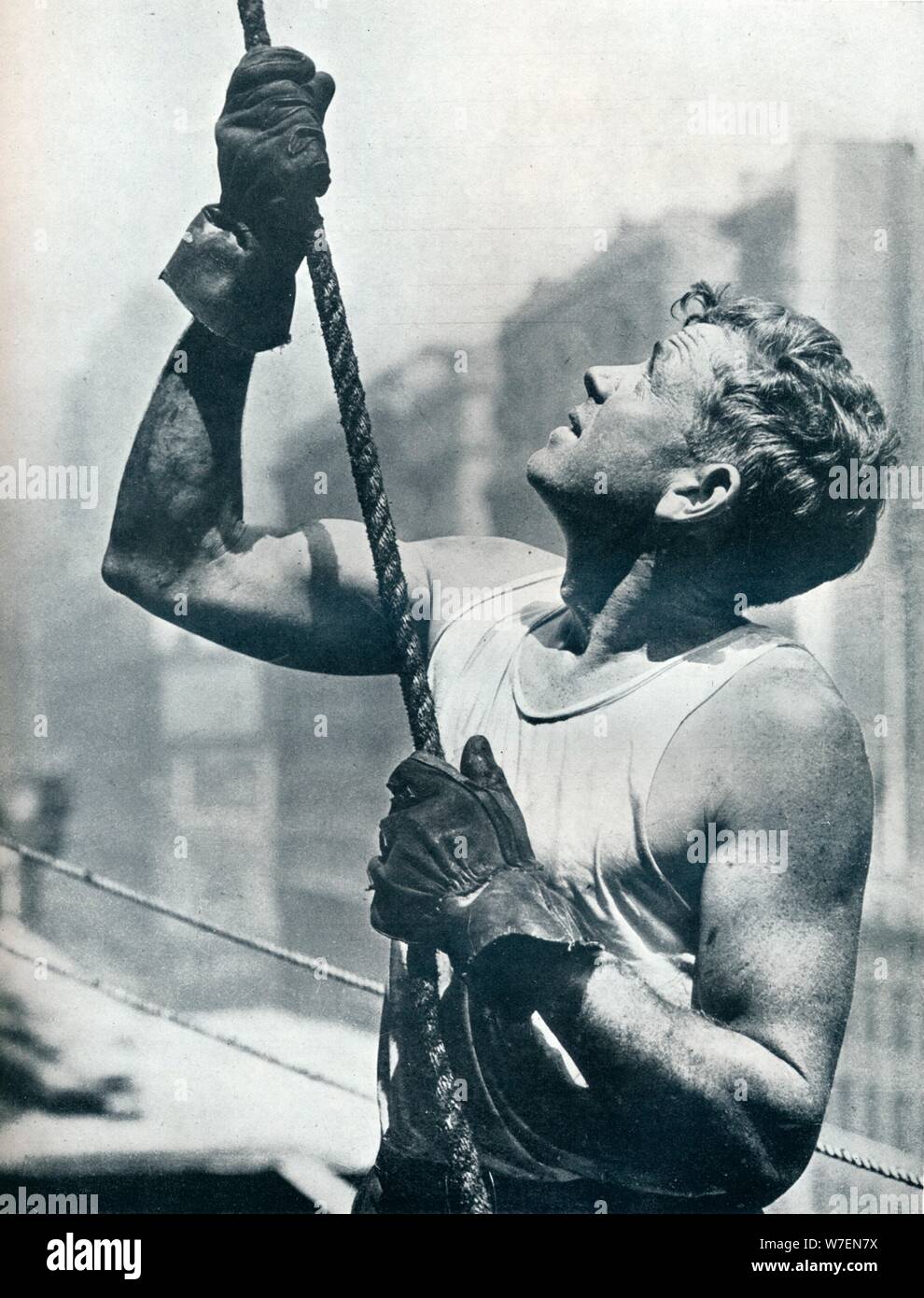 'The Empire State Building: Skyscraper Workers', c1931. Artist: Lewis Wickes Hine. Stock Photo