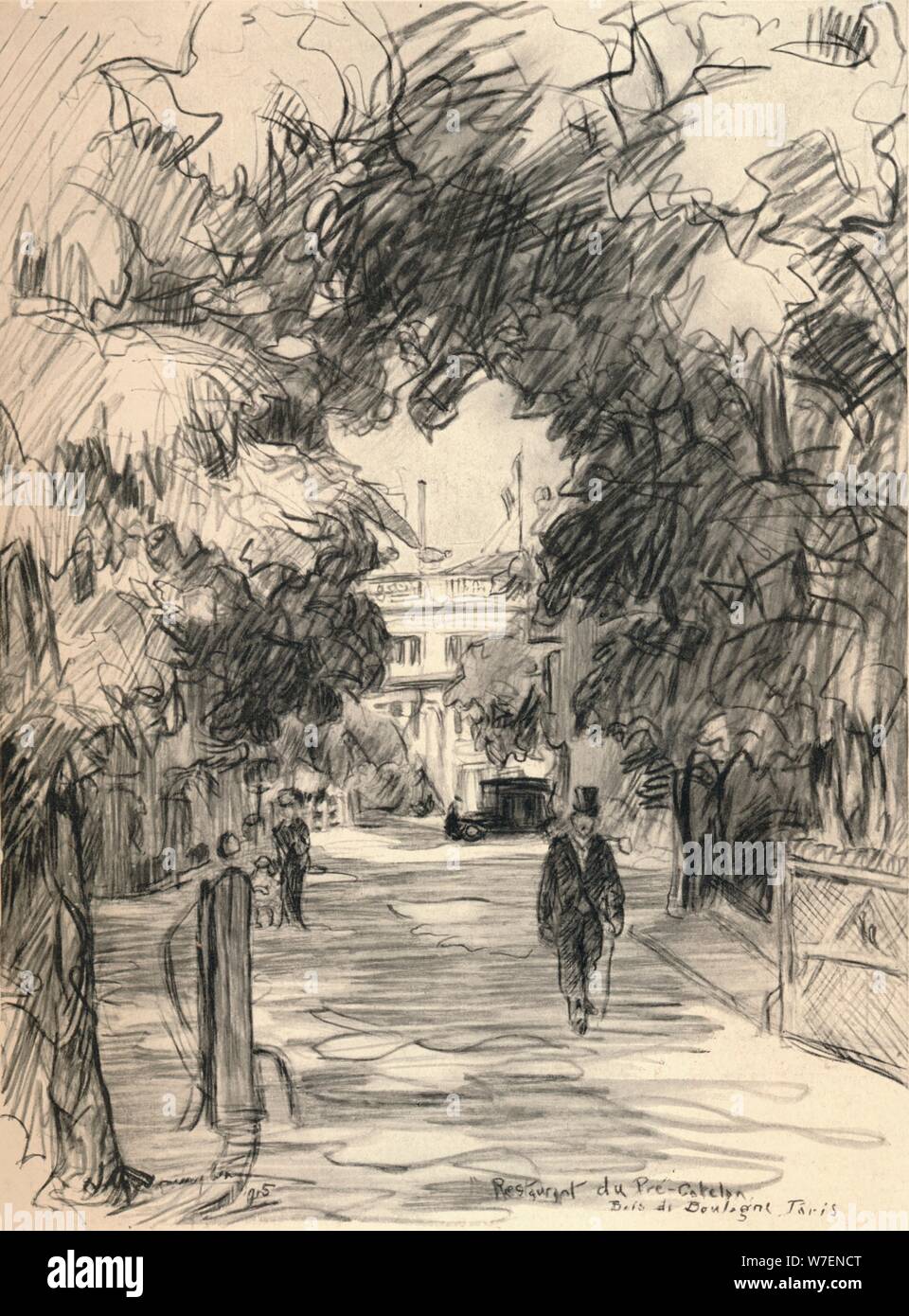 'Restaurant du Pré-Catela, Bois de Boulogne', 1915. Artist: Frank Milton Armington. Stock Photo