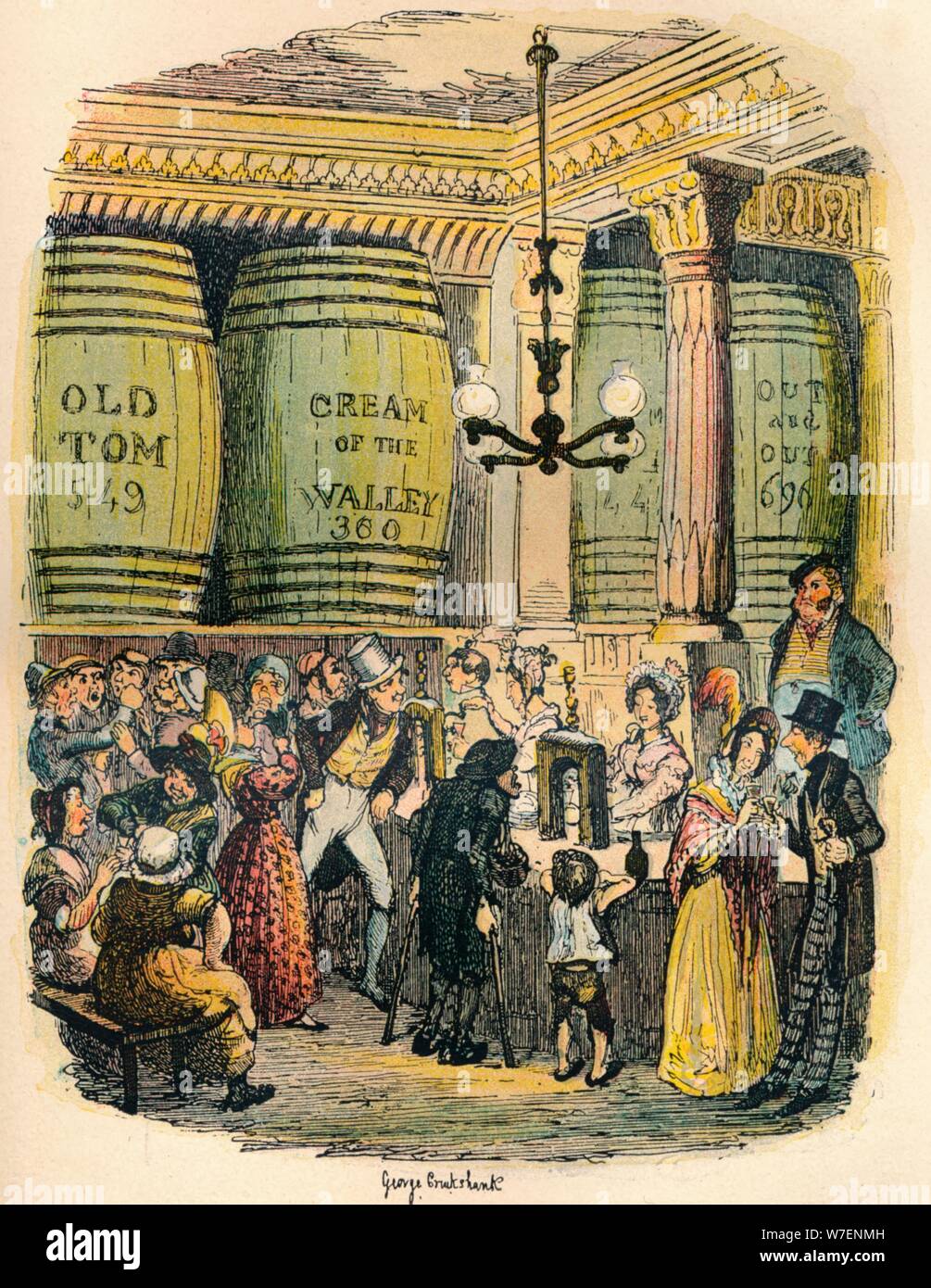 'The Gin Palace', c1900. Artist Cruikshank Stock Photo Alamy