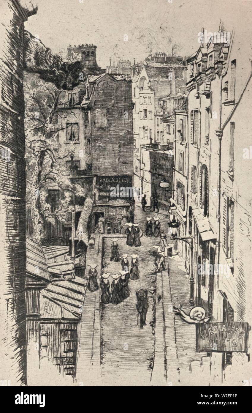 'Rue des Pretres-St Séverin', 1915. Artist: Charles Jouas. Stock Photo