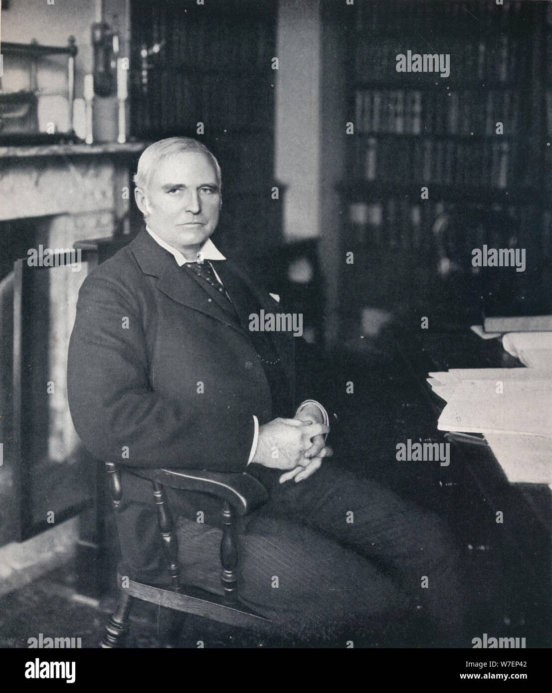 'Sir Robert Finlay in his chambers', c1903. Artist Campbell & Gray