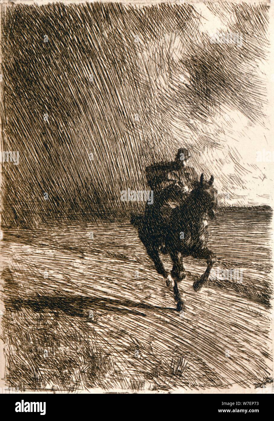 'The Storm', 1891. Artist: Anders Leonard Zorn. Stock Photo