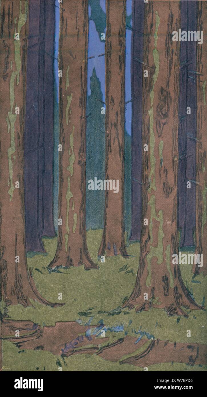 'The Forest', 1901. Artist: Peter Behrens. Stock Photo