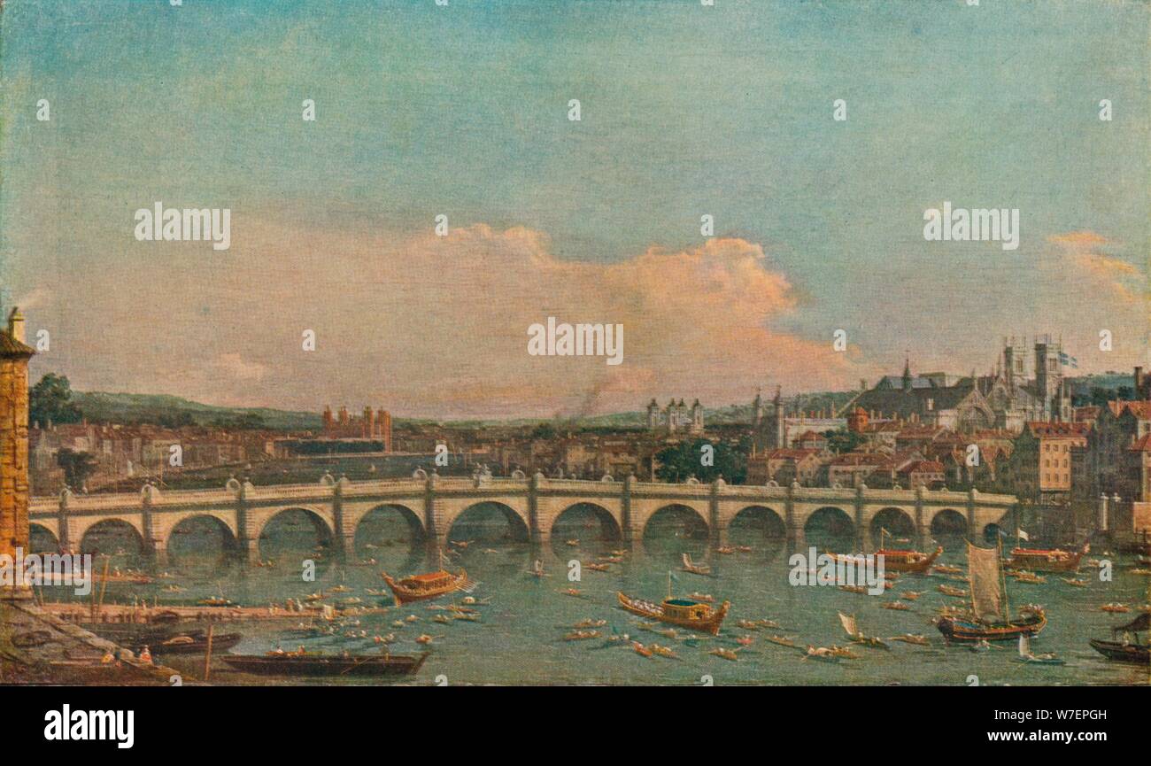 'Westminster Bridge', c1746. Artist: Canaletto Stock Photo - Alamy