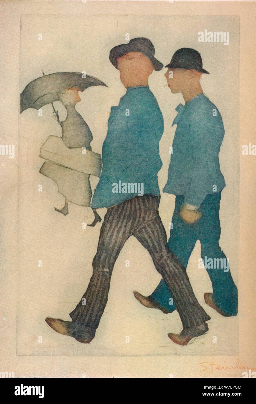 Les Deux Gigolos', 1898.  Artist: Theophile Alexandre Steinlen. Stock Photo