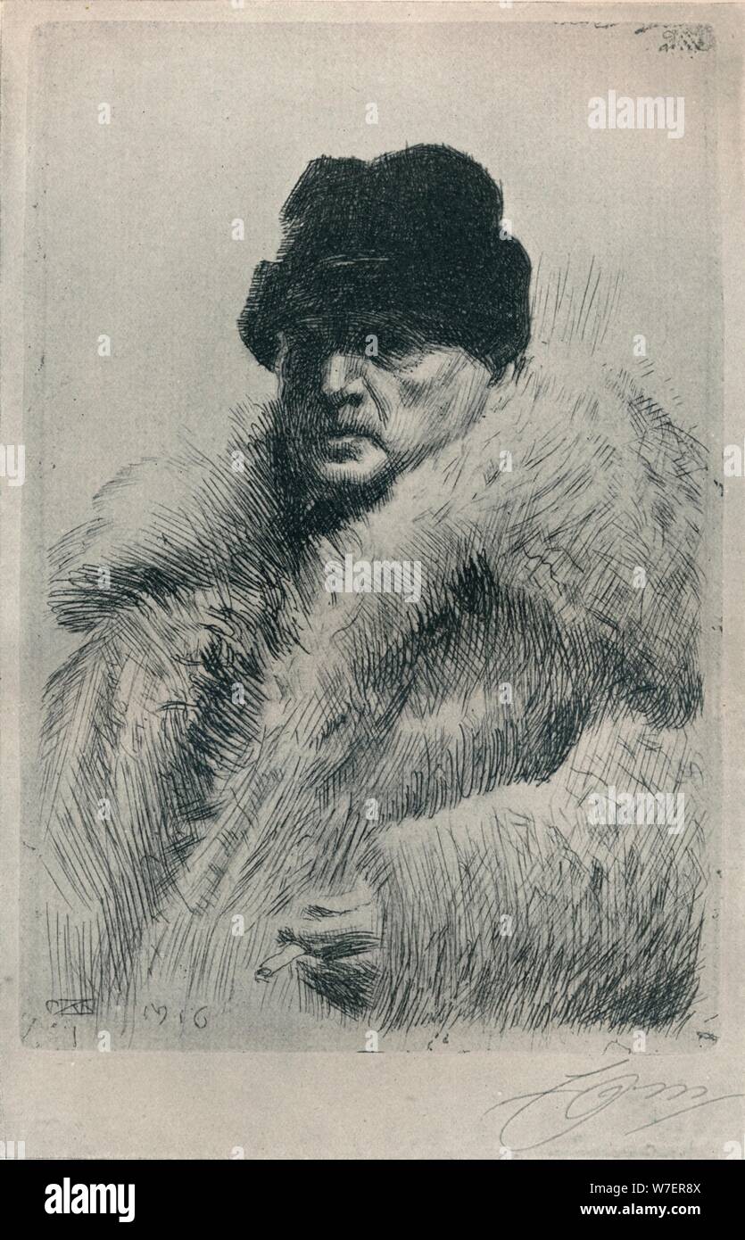 'Self-Portrait', 1916. Artist: Anders Leonard Zorn. Stock Photo