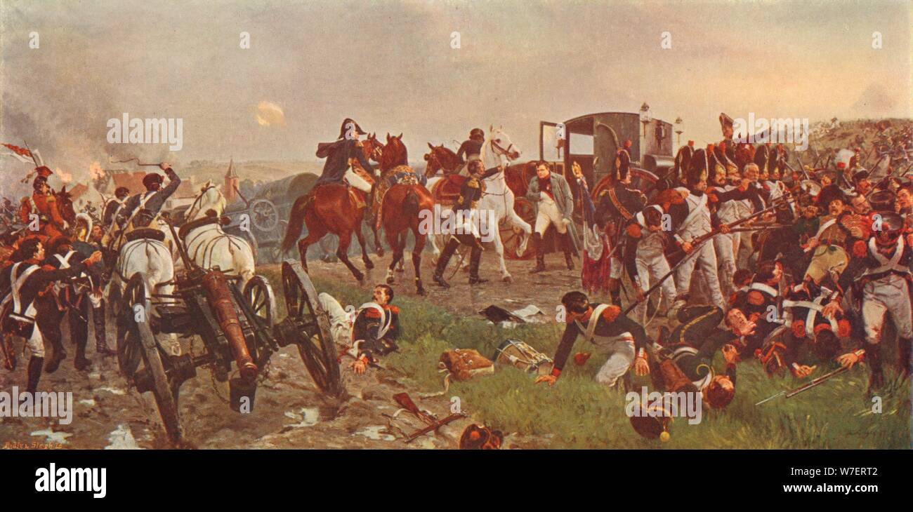 'On the Evening of the Battle of Waterloo', 1879 (1906).  Artist: Ernest Crofts. Stock Photo