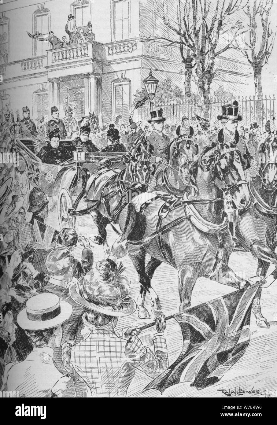 Queen Victoria's last visit to London, March, 1900 (1906). Artist: Unknown. Stock Photo