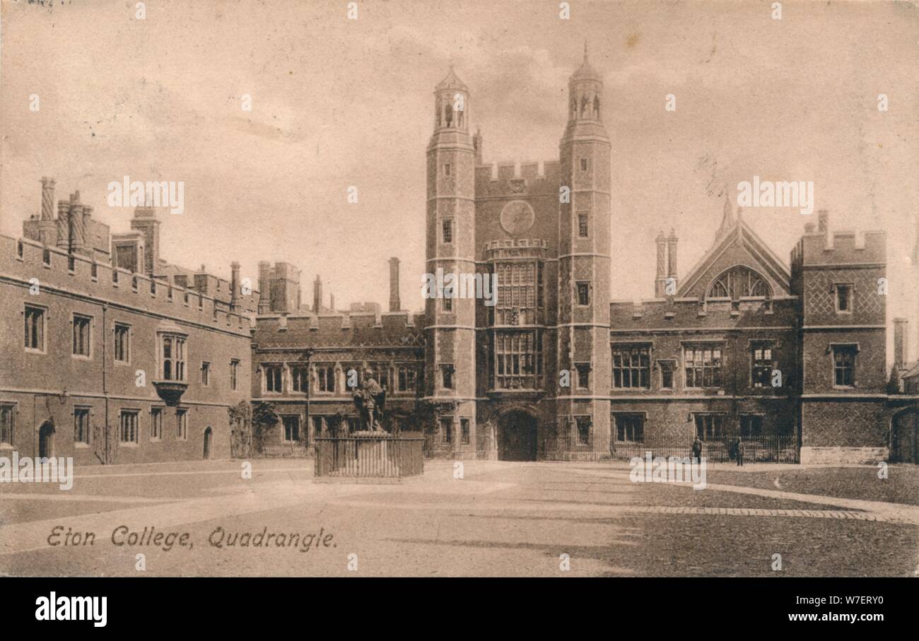 Quadrangle, Eton College, Berkshire, c1905. Artist: Unknown. Stock Photo