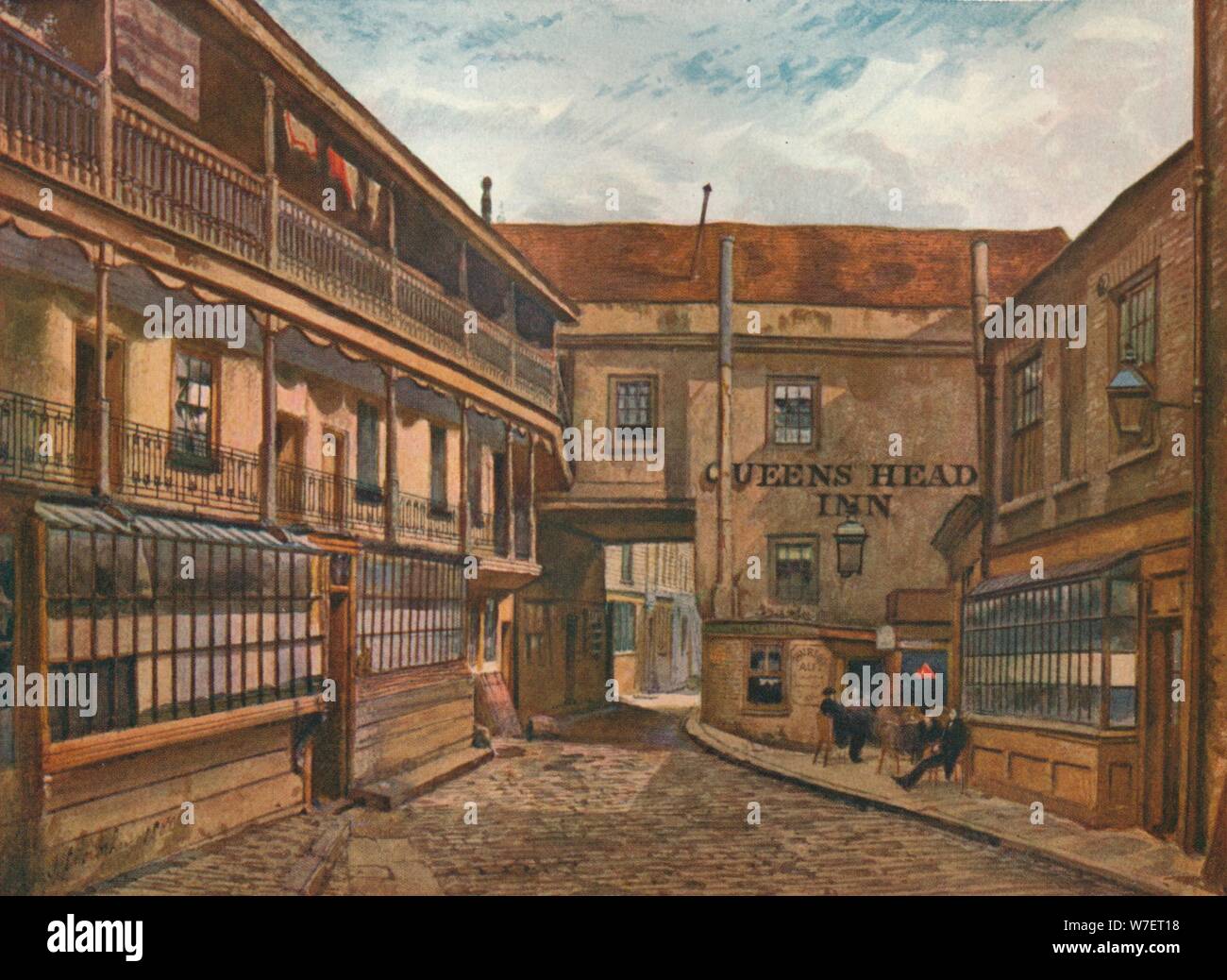 'The Yard of the Queen's Head Inn, Borough', Southwark, London, 1880