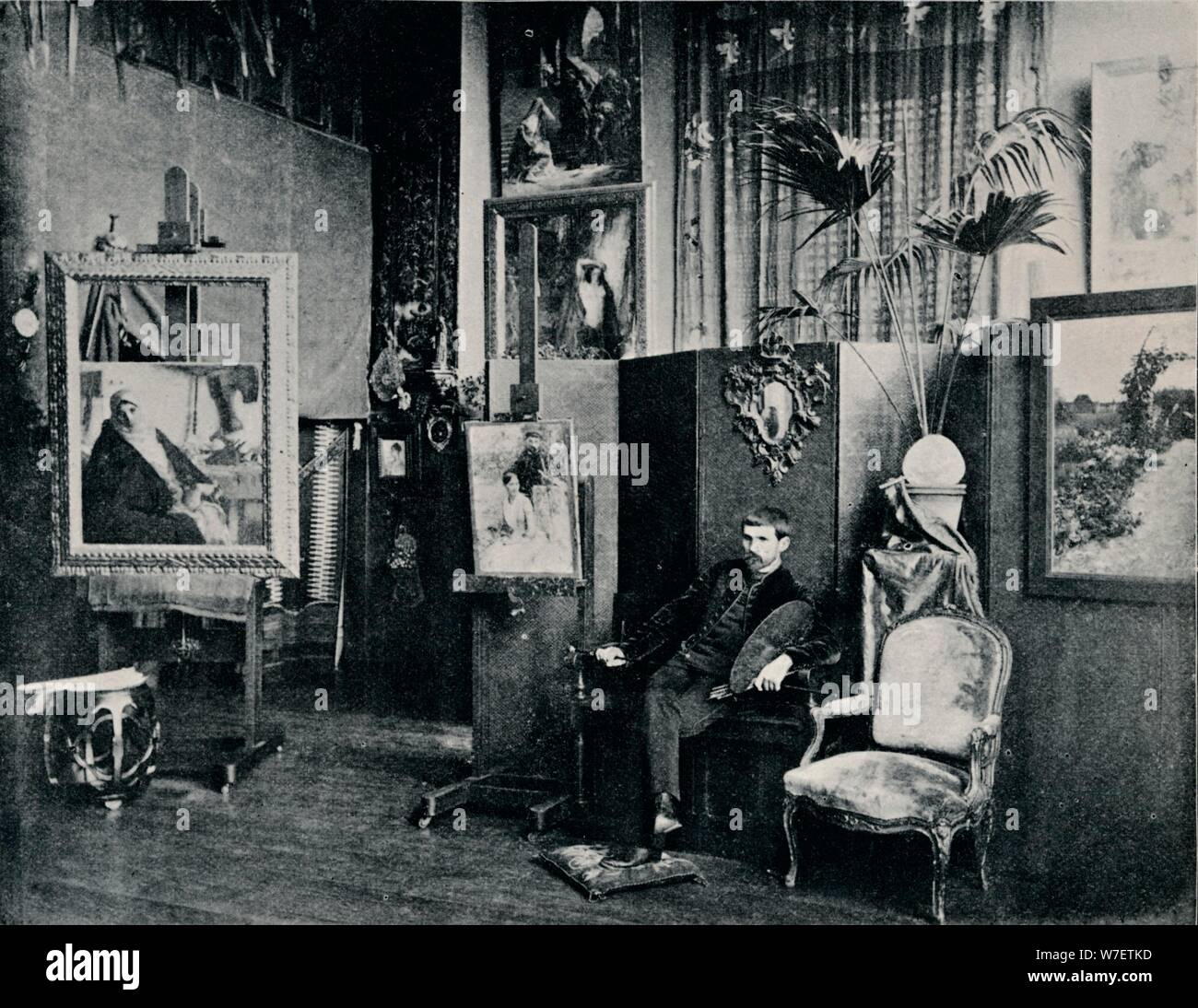 'Dagnan in his Studio', c1897. Artist: Unknown. Stock Photo
